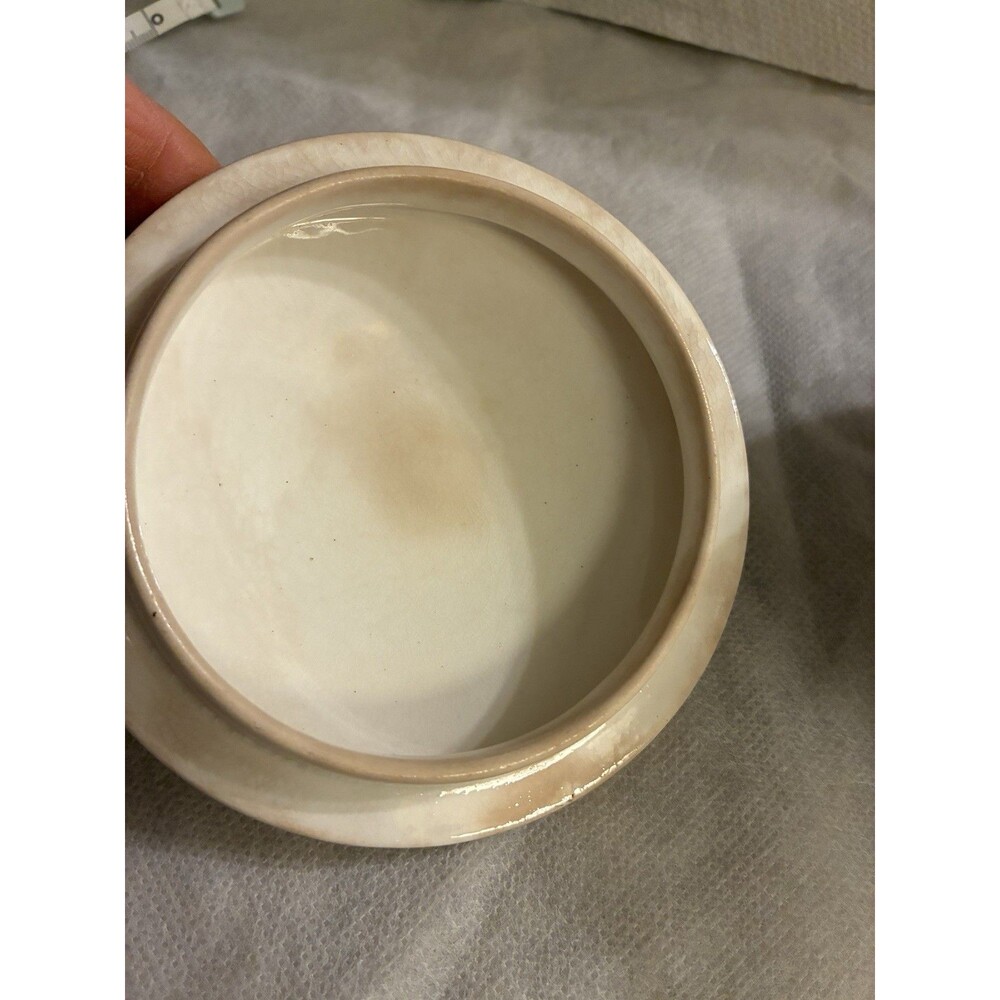 Vintage Illinois China Co Lincoln Illinois Floral Sugar Bowl & Lid USA - Picture 10 of 16